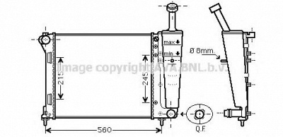 AVA QUALITY COOLING ft2345 -  Радиатор, охлаждение двигателя